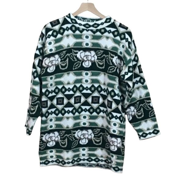 North American Sweaters Oversized Retro Sweater - Green - OS - Picture 1 of 8